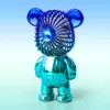Creative Cartoon Bear Desktop Mini Fan Fan Big Wind Desktop Portable USB ładowanie ręcznych wentylatorów przenośne klimatyzacja