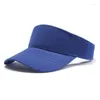 Bérets Sports de plein air Chapeau d'été Soleil Hommes Femmes Coton Visière réglable Protection UV Top Vide Solide Sport Tennis Golf Course