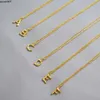 Guld rostfritt stål bokstäver designer hänge för kvinnor lyx varumärke choker kors kedja halsband smycken gåva