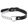 Love Choker Necklace Sexy Punk Chains Heart Collar Bondage Cosplay Goth Jewelry Women Gothic Necklaces