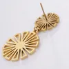 Stud Earrings Teamer Stainless Steel Sweet Vintage Delicate Sunflower Elegant Light Luxury Fashion Pendant For Women Jewelry