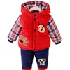 2023 Baby Boys Winter Clothing Suit Set Warm Down Jacket Pants Långärmad kappa Kis Fashion Clothes 04 år 240313