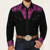 Herren Freizeithemden Tribal Western Top Hemd Muster Blau Rosa Schwarz Trendy Fashion Party Hochwertiges Material 2024 Anzug