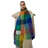 Ac Scarf Family Cashmere Shawl in Autumn Fashion Colored Chequered Warms Students'necks Thicker Shawls