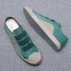 Zapatos informales de lona para hombre, zapatillas de deporte con banda elástica, mocasines de colores mezclados, transpirables, planos, perezosos, B20009