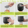 Elektrische Mason Jar Vacuum Sealer Kit Draadloze automatische Jar Sealer Kit voor voedselopslag en fermentatie met Mason Jar-deksels 240304
