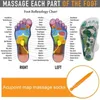 Women Socks Acupressure Reflexology Foot Massage Feet Pressure Point Chart Schematic In English Graphic Cotton Hosiery With St