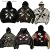 Heren Hoodies Sweatshirts Y2K Nieuwe retro Harajuku Gothic Devils eye borduurwerk patchwork oversized dames hoodie hiphop losse sport hoodie street wear L240315