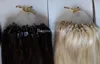 LUMMY Remy Micro RingLoop 100 INDIAN Human Hair Extensions 16quot26quot 1GS 100Gpack Color 2 Darkest Brown and 613 Blea3939501