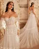 Vita eleganta Aline Wedding Dresses Bohemian Beach Bridal Gown Oganza Strapless Lace Sweet Formal Eccident Vestidos de Novia