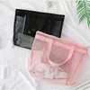 Shopping Bags Reusable Fruit Vegetable Net Mesh Washable Kitchen Storage For Women Small Tote Shopper Pures And
