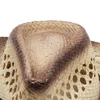Berets Cool Summer Fashion West West Cowboy Straw Hat Panamas UV Protection Sun Visor Seaside Beach Tide Hats