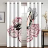 Curtains Elegrance Luxury Brands Designer Modern Perfume Heels Free Shipping Thin 2 Panels Window Curtain for Bedroom Living Room Decor