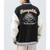 Niestandardowe bawełniane litery i cyfry Nowa moda kurtka baseballowa Jesien Man Black Letterman Plussize Mens Varsity Jackets 56 S