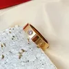 Freundschaftsring aus Roségold für Damen und Herren, Bandringe, Designer-Liebesschmuck, klassisch, Unisex, Titanstahl, Schlichtheit, Mode, Luxus, Liebhaber, Nägel, Ring, 4 mm, 5 mm