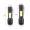 Outdoor USB wiederaufladbar 535 Zoom Mini Aluminiumlegierung tragbare LED schwarz integrierte Lade-Taschenlampe 501507