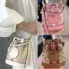 Factory Wholesale 2024 New Olay Womens Bag Mini Dempsey Drawstring Bucket Sakura Pink One Shoulder Crossbody Handbag