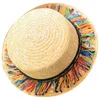 Bérets Chapeau de paille de plage Chapeaux Utilisation d'été Bordure décorative pour l'extérieur Tissé Sun Miss Large Bord