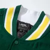 Custom Leather Sleeve College Bomber Jacket/Chenille Embroidery Baseball Jacket 42