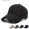 Boll Caps Fashion Hip Hop Seniors Baseball Cap Men Cotton Justerbar Golf Caps medelålders äldre utomhussporthattar Snapback Hats Gorray240315