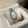 2024 Nowy luksusowy zegarek damski 33 mm wysokiej jakości węża głowica Diamond ze stali nierdzewnej kwarcowy zegarek mody projektantki damskiej