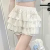 Röcke Puffy Kuchen Mini Frauen Geraffte Rüschen Hohe Taille Solide Alle-spiel Süße Reizende Mädchen College Harajuku Trendy Streetwear ins