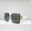 Designer-MUMU-Retro-Sonnenbrille ohne Rahmen, klassische Tellerbeine, extra große Gläser, elegante und zeitlose MU78-Luxus-Sonnenbrille für Damen