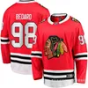 Connor Bedard 98# Chicago Blackhawks home and away player jersey - red white