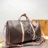 Prodotto popolare Borsa da viaggio borsone Borsa da viaggio moda uomo e donna Borsa a tracolla a tracolla in pelle di tela rivestita modello serie stile griglia