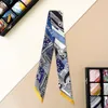 デザイナーヘメススカーフノーブルサドルシルクスカーフバインディングバッグハンドルシルクリボン長いシルクツイル装飾ヘアバンドマルベリーシルクスカーフ