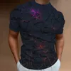 Camisetas para hombres Línea geométrica Camiseta Hombres Impresión 3D Casual Short Slve Ts Verano O-cuello suelto Jersey Cool Tops Moda Strt Sudadera Y240315