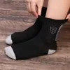 Meias masculinas 5 pares de algodão respirável meias esportivas homens fibra de bambu outono e inverno absorção de suor deont negócios soxc24315