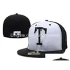 Casquettes de balle Tous les logos de l'équipe Chapeaux de créateurs Chapeau ajusté Snapbacks Basketball réglable Solide Noir Blanc Soleil Sports de plein air Broderie Clo Dhmxv