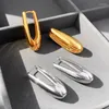 Kolczyki obręcze 2024 Klasyczna metalowa owalna geometria Waterdrop dla kobiet Proste temperament dzienne akcesoria biżuterii