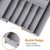 Drawers Kitchen Cutlery Storage Box Knife Holder Expandable Plastic Tray Utensils Drawer Box Kitchen Tool Fork Spoon Divider Storage Box
