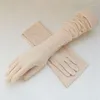 Gants d'été longs en coton Modal pour femmes, Protection solaire, bras, demi-doigt, manchette, Protection solaire des mains, Anti-UV, conduite 1342W