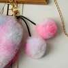 Torby wieczorowe kolorowy design damski pluszowy miłosny ramię w kształcie serca panie futrzane crossbody faux furt żeńskie torebki torebki