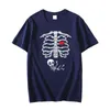 Maternità Halloween Scheletro T-shirt Coppia X-ray Bambino Gravidanza Tee Uomo Hamburger Cibo Divertente Annuncio di gravidanza Y2k Vestiti 240312