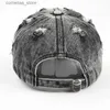 Ball Caps Summer Outdoor Sunshade Wash Denim Hat Mens Snap Truck Hat Wysokiej jakości damski kapelusz perforowany baseball haty240315