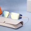 Lunettes de soleil pour femmes, haut de gamme, bord coupé en diamant, sans cadre, mode pour hommes, pare-brise d'équitation en plein air, lunettes de plage de marque, 2024