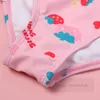 Children floral strawberry printed one-piece swimming kids summer princess bathing suits girls pool SPA beach swimming Z7202