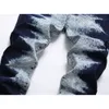 Nieuwe elastische slim-fit denimbroek, High Street Novelty Jeans, heren