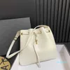 Tassen met trekkoord Dames Emmer Leren schoudertas Luxe Crossbody Vrouwelijke handtassen Mode Letter Portemonnees Cross Body