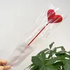 Fleurs décoratives 1 pièces en forme de coeur tissé à la main Bouquet coloré fil artificiel Crochet fleur créative cadeau de saint valentin mode fête à la maison