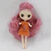 Fashion style mini blyth doll colour hair Medium hairstyle nude factory doll fashion girl toys 11cm without clothes 240315