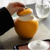 Storage Bottles Kumquat Tea Caddy Ceramic Food Sealed Tank Portable Candy Coffee Bean Container Exquisite Jewelry Box