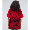 Мужская уличная футболка-поло в стиле хип-хоп с графической вышивкой Девы Марии, летняя рубашка поло большого размера, повседневная хлопковая футболка в стиле ретро 240304