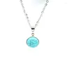 Anhänger Halsketten 12mm Naturstein Edelstahl Kette Druzy Opal Blau Rosa Kristall Kragen Für Frauen Männer Geschenke Mode