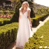 Robe de mariée Sexy en dentelle, avec des appliques de fleurs 3D, en Organza, ligne a, décolleté en v profond, bretelles Spaghetti, longueur au sol, dos nu, Robes de mariée YD