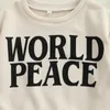 FocusNorm 1-6y Güzel Bebek Çocuklar Kız Erkek Sweatshirt Mektup Desen Baskılı Uzun Kollu Kazak Tişörtler Üstler 240313